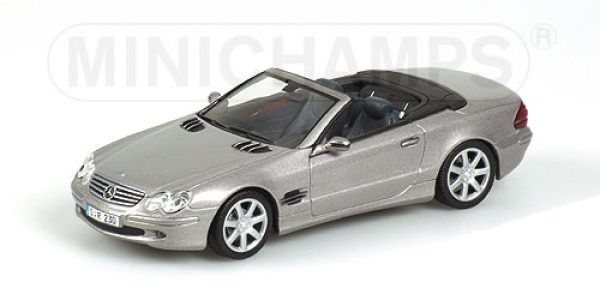 400031034  MERCEDES BENZ SL CABRIO – 2001 – CLASSIC SILVERGREY  METALLIC 1:43